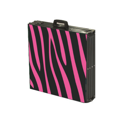 Party Pong Tables Pink Zebra Folding and Portable Beer Pong Table