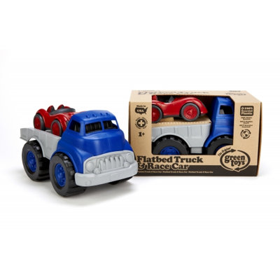 Green Toys Flatbed Truck and Race Car