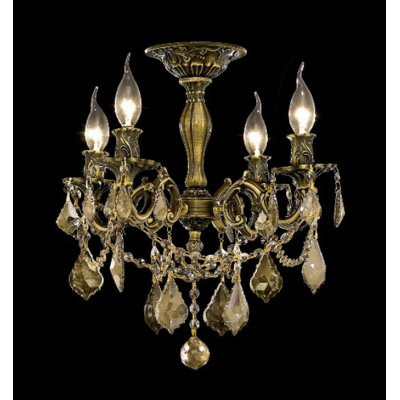 Elegant Lighting Rosalia 19" 4 Light Chandelier