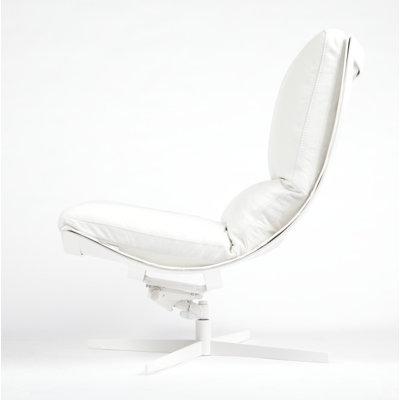 Spinnaker Leather Ergonomic Recliner and Ottoman