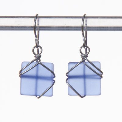 Seaglass Wrapped Earring