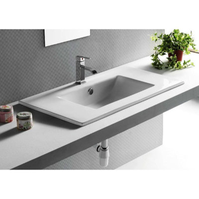 Rectangular Bathroom Sinks on 69  Rectangular Self Rimming Bathroom Sink   Caracalla Ca4530820