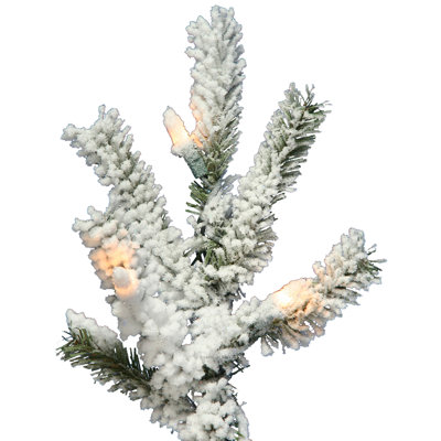 Vickerman Co. Flocked Alpine 5' Artificial Christmas Tree with Clear Lights