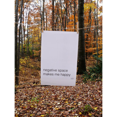 Yankee Hipster Negative Space Makes Me Happy Poster