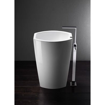GSI Collection Losagna Oval Trendy White Ceramic Floor Bathroom Sink