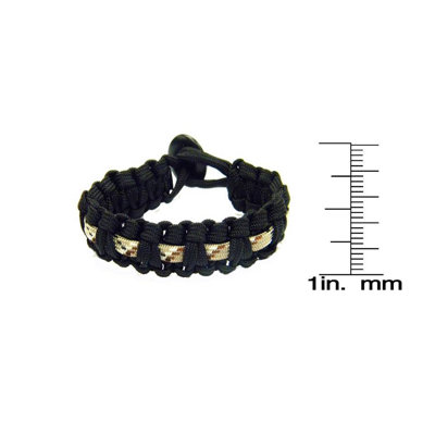Obsessed Black and Camo Paracord Bracelet