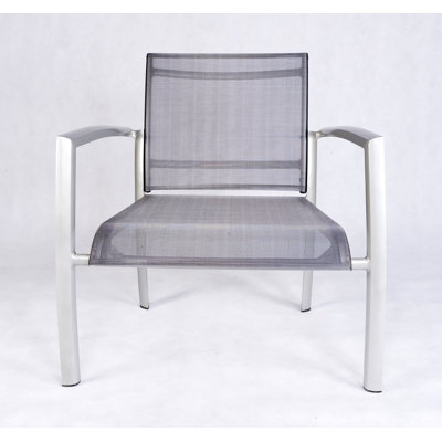 Les Jardins Out of Blue Elysun Low Lounge Armchair in Silver with Grey Sling