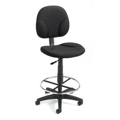 Boss Office Products Height Adjustable Drafting Stool with Footring