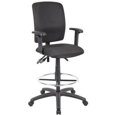 Boss Office Products Height Adjustable Drafting Stool with Casters