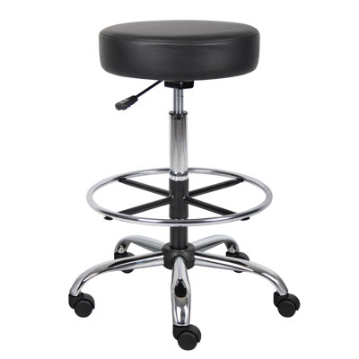 Boss Office Products Height Adjustable Drafting Stool with Footring