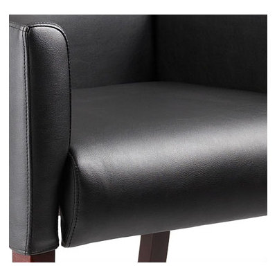 Boss Office Products Reception Box Arm Chair with Mid-back