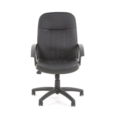Boss Office Products Contemporary Mid-Back Leather Executive Chair