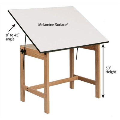 Alvin and Co. Titan Melamine Drafting Table