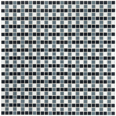 EliteTile Ambit 11-3/4" x 11-3/4" Basket Monochrome Glass Mosaic Wall Tile