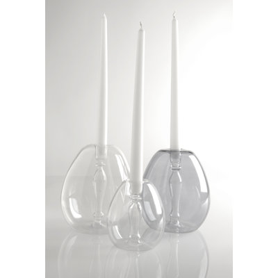 Mint Inc. Abra Hand Blown Glass Candlestick