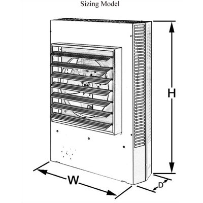 TPI 100 kW Horizontal/Vertical Fan Forced Heater w/ 480V Motor