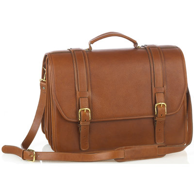 Aston Leather Quad Compartment Briefcase