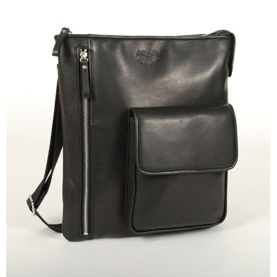 Vertical Shoulder Bag with Front Pocket