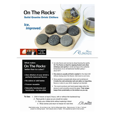 Sea Stones 9-Piece On the Rocks Granite Chillers Set