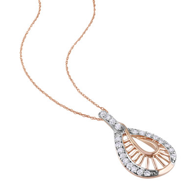 Amour Rope-chain Round-cut One Fifth of a Carat Diamond Fashion Pendant