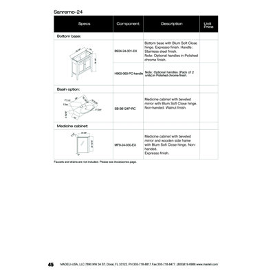 Bathroom Vanity on Madeli Sanremo 24  Bathroom Vanity Base   Wayfair