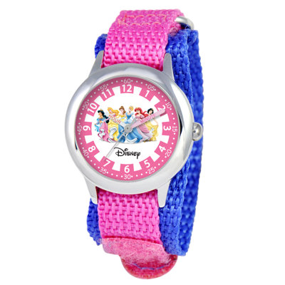 Kid's Princess Time Teacher Velcro Watch in Pink