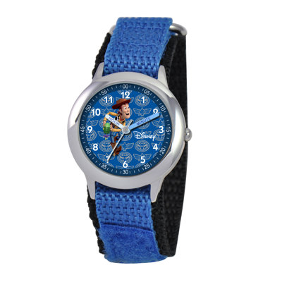 Kid's Woody Time Teacher Velcro Watch in Blue