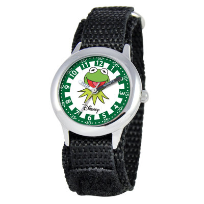 Kid's Muppets Time Teacher Velcro Watch in Black