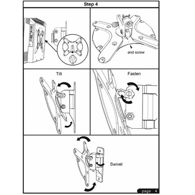 Cotytech Tilt and Swivel TV Wall Mount for 22" - 40" Screens