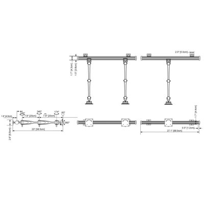 Cotytech Wall Mount for Three Monitors Double Arm