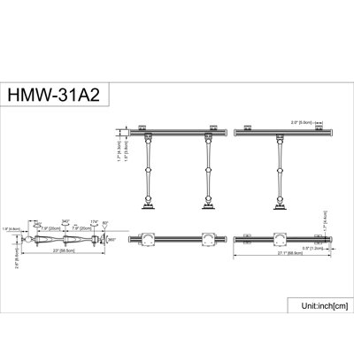Cotytech Wall Mount for Three Monitors Double Arm