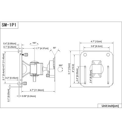 Cotytech LCD Monitor Slatwall Mount