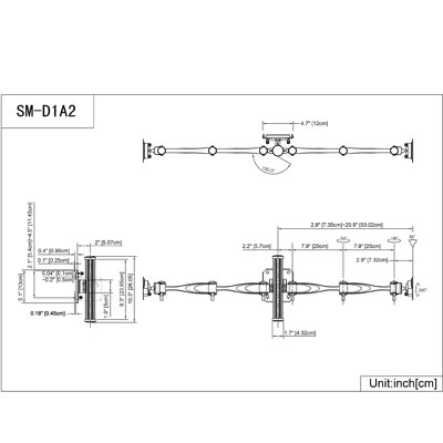 Cotytech Dual Monitor Slatwall Mount