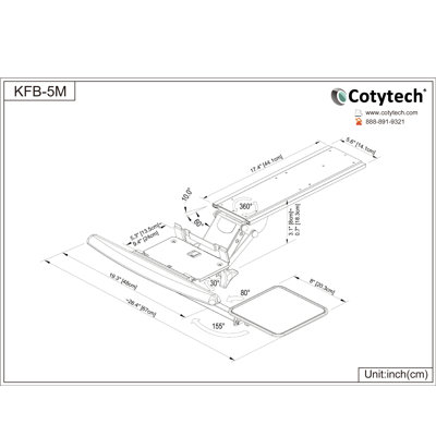 Cotytech Fully Adjustable Ergonomic Keyboard Mouse Tray-Lever