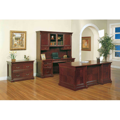 Absolute Office Birmingham Executive Desk with Center Drawer
