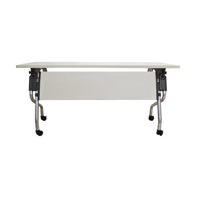 Winport Industries Flip-Top Nesting Table in White / Silver