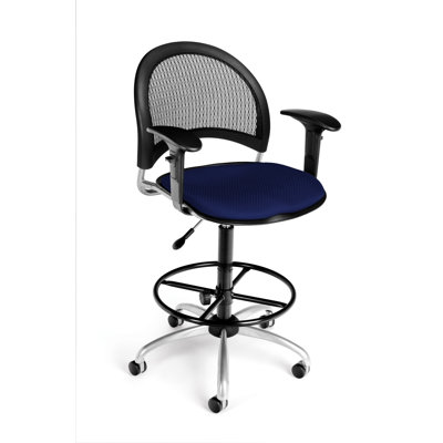 OFM Height Adjustable Swivel Stool with Gas Lift