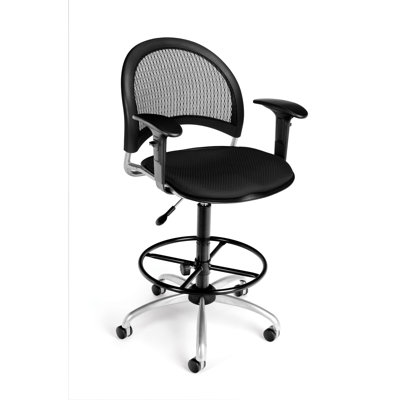 OFM Height Adjustable Swivel Stool with Gas Lift