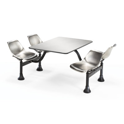 OFM Group/Cluster Table and Chairs Picnic Table with Stainless Steel Top