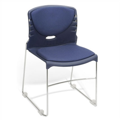 OFM Armless Stack Chair in Plastic, Fabric, or Vinyl