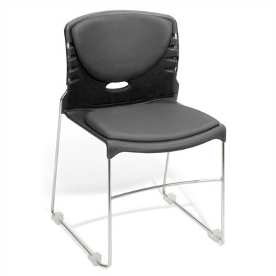 OFM Armless Stack Chair in Plastic, Fabric, or Vinyl