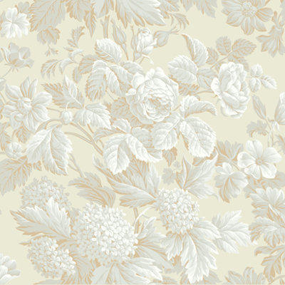 York Wallcoverings French Dressing Antique Floral Wallpaper
