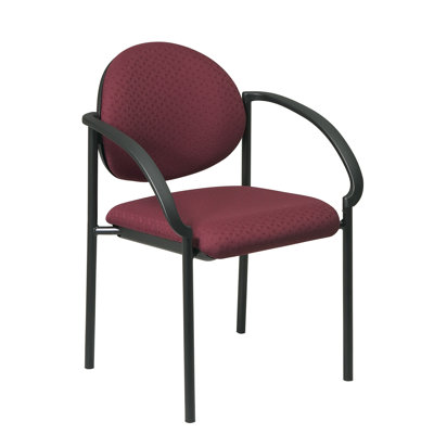 Office Star Products Stack Chair with Arms and Black Frame Quote   (special order)