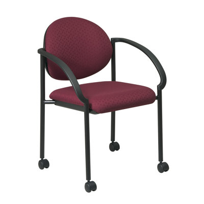 Office Star Products 13Stack Chair with Casters and Arm (Black Frame) (special order)