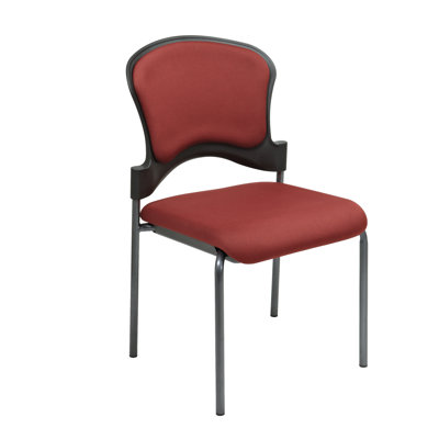 Office Star Products Titanium Finish Stacking Visitors Chair Armless, FreeFlex Fabric