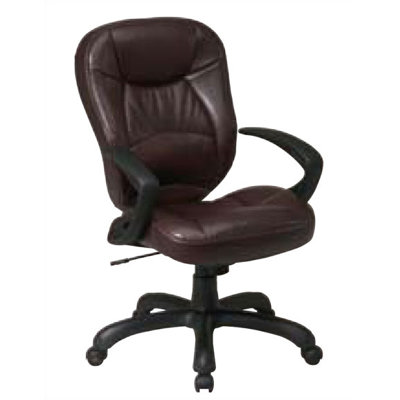 Office Star Products High-Back Leather Deluxe Oversized Faux  Task Chair