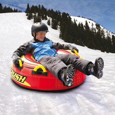 Swim Time Rush 40" Snow Tube in Yellow and Red
