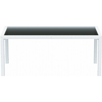 Compamia 71" Miami Resin Wickerlook Rectangle Dining Table