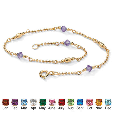 Palm Beach Jewelry Birthstone Beaded Ankle Bracelet