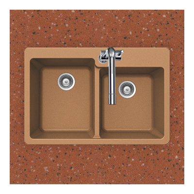 Madison Series Topmount 60/40 Double Bowl Sink